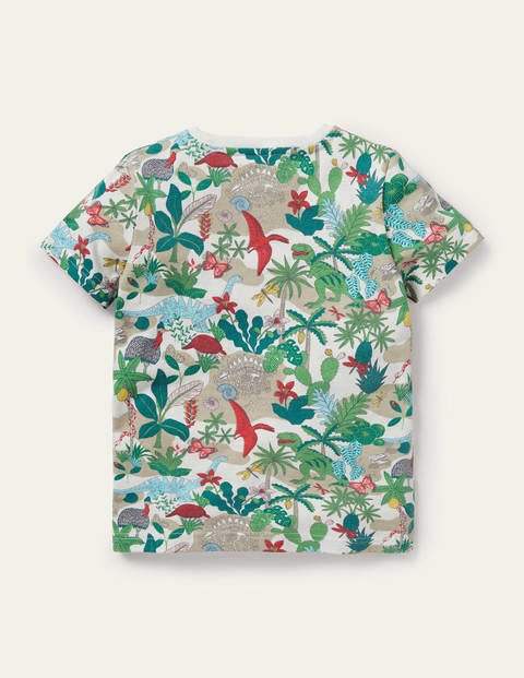 Printed T-shirt - Ivory Dino Island Printed T-shirt - Ivory Dino Island