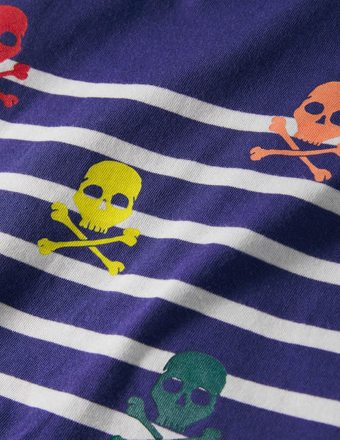 Short-sleeved Breton T-shirt - College Navy/Ivory Skulls Short-sleeved Breton T-shirt - College Navy/Ivory Skulls