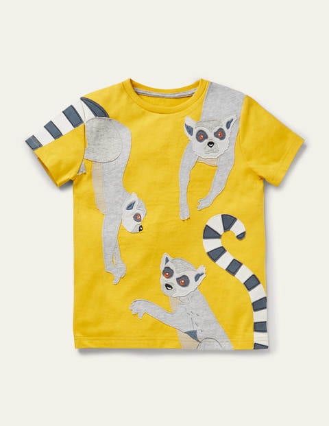 Wraparound Animals T-shirt - Honeycomb Yellow Lemurs Wraparound Animals T-shirt - Honeycomb Yellow Lemurs