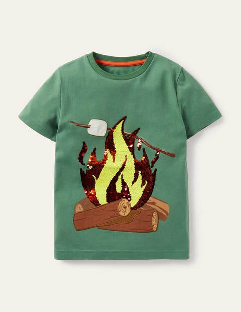 Sequin Outdoor T-shirt - Rosemary Green Fire Sequin Outdoor T-shirt - Rosemary Green Fire