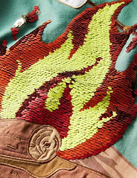 Sequin Outdoor T-shirt - Rosemary Green Fire Sequin Outdoor T-shirt - Rosemary Green Fire