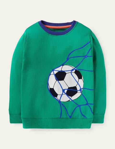 Appliqué Sweatshirt - Sapling Green Football Appliqué Sweatshirt - Sapling Green Football