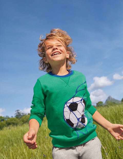 Appliqué Sweatshirt - Sapling Green Football Appliqué Sweatshirt - Sapling Green Football