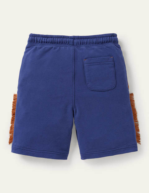 Appliqué Sweatshorts - Starboard Blue Giraffe Appliqué Sweatshorts - Starboard Blue Giraffe