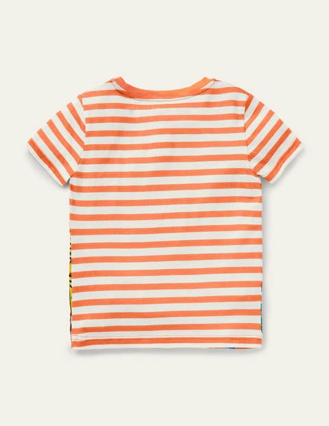 Animal Appliqué T-shirt - Satsuma Orange/Ivory Leopard Animal Appliqué T-shirt - Satsuma Orange/Ivory Leopard