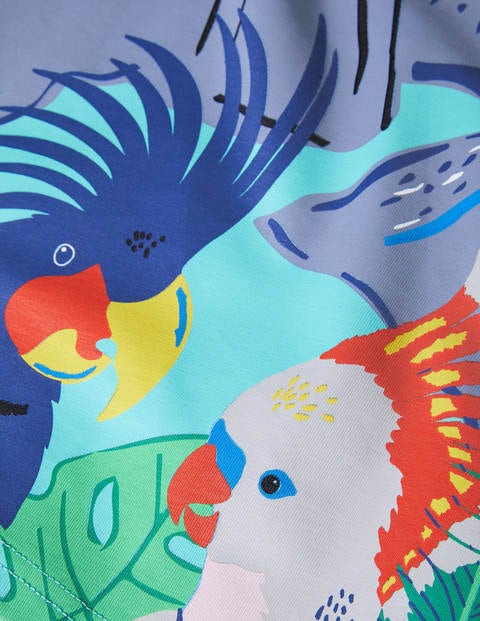 Tropical Scene T-shirt - Surfboard Blue Volcanic Birds Tropical Scene T-shirt - Surfboard Blue Volcanic Birds