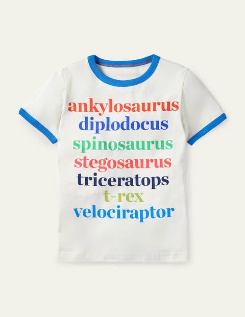 Graphic T-shirt - White Dinos Graphic T-shirt - White Dinos