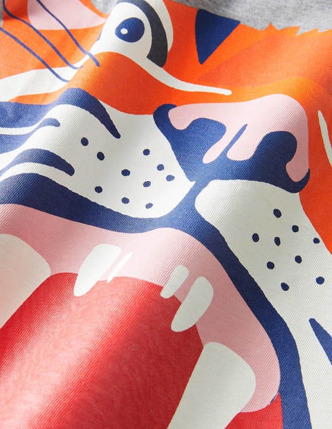 Animal Mouth T-shirt - Grey Marl Tiger Animal Mouth T-shirt - Grey Marl Tiger