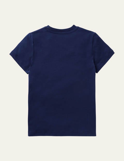 T-Shirt mit leuchtenden Dinos - Schuluniform-Navy, Dinos T-Shirt mit leuchtenden Dinos - Schuluniform-Navy, Dinos