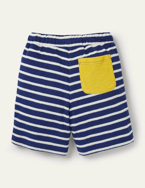 Towelling Sweatshorts - College Navy/Ivory Towelling Sweatshorts - College Navy/Ivory