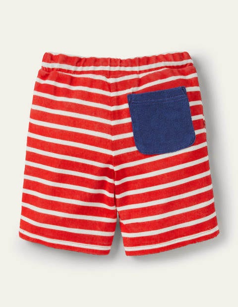 Towelling Sweatshorts - Poppadew Red/Ivory Towelling Sweatshorts - Poppadew Red/Ivory