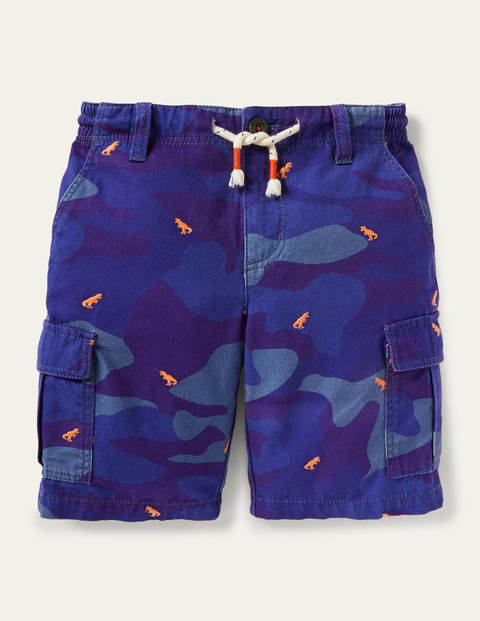 Cargo Shorts - Blue Camouflage Dinosaurs Cargo Shorts - Blue Camouflage Dinosaurs