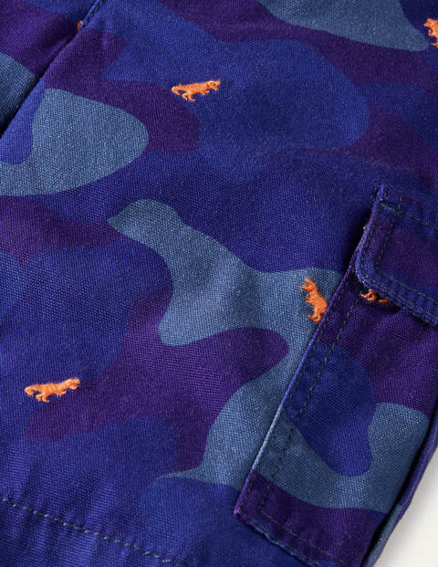Cargo Shorts - Blue Camouflage Dinosaurs Cargo Shorts - Blue Camouflage Dinosaurs