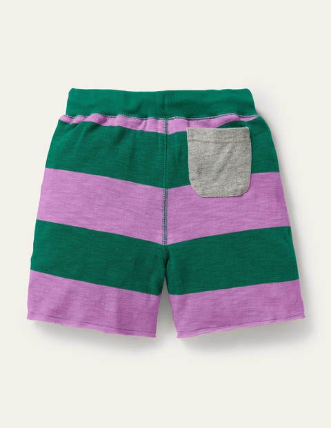 Slub Jersey Shorts - Lupin Purple/Forest Green Slub Jersey Shorts - Lupin Purple/Forest Green