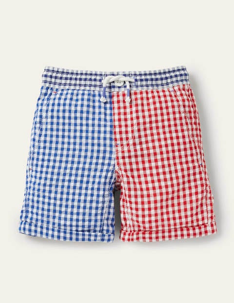 Smart Roll-up Shorts - Rockabilly Red/Celeste Blue Smart Roll-up Shorts - Rockabilly Red/Celeste Blue