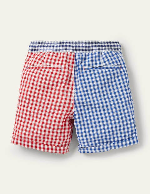 Smart Roll-up Shorts - Rockabilly Red/Celeste Blue