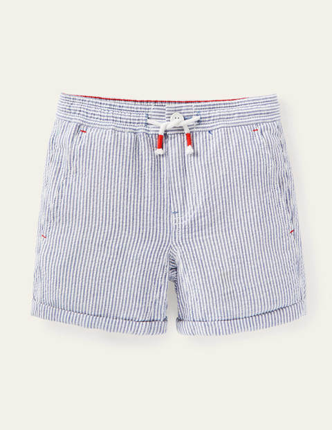 Smart Roll-up Shorts - Ivory/Blue Smart Roll-up Shorts - Ivory/Blue