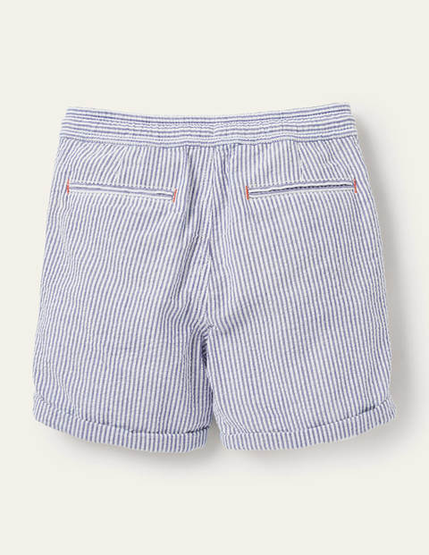 Smart Roll-up Shorts - Ivory/Blue Smart Roll-up Shorts - Ivory/Blue