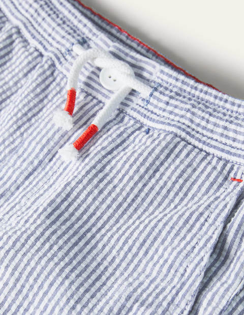 Smart Roll-up Shorts - Ivory/Blue Smart Roll-up Shorts - Ivory/Blue