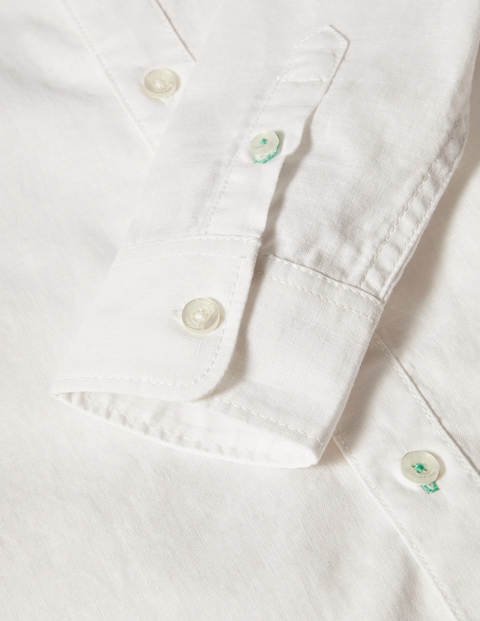 Chemise col grand-père - Blanc coton Chemise col grand-père - Blanc coton