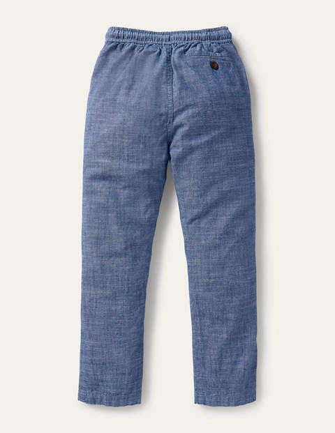 Smart Pull-on Trousers - Chambray Blue Smart Pull-on Trousers - Chambray Blue