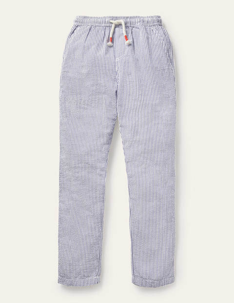 Smart Pull-on Pants - Sea Blue/Ivory Seersucker Smart Pull-on Pants - Sea Blue/Ivory Seersucker