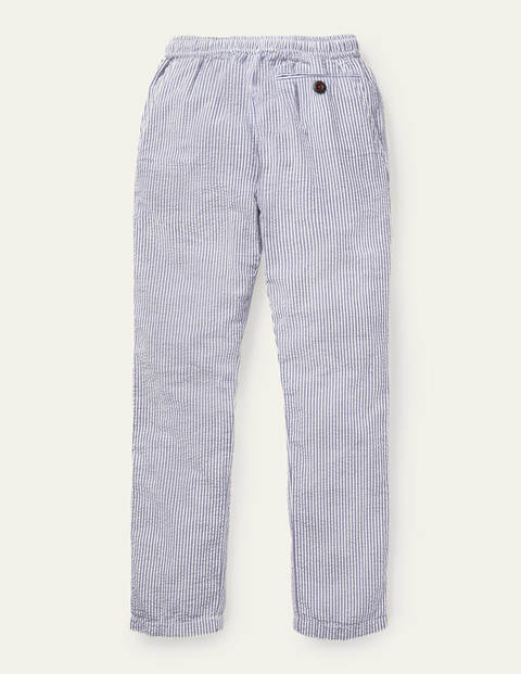 Smart Pull-on Pants - Sea Blue/Ivory Seersucker Smart Pull-on Pants - Sea Blue/Ivory Seersucker
