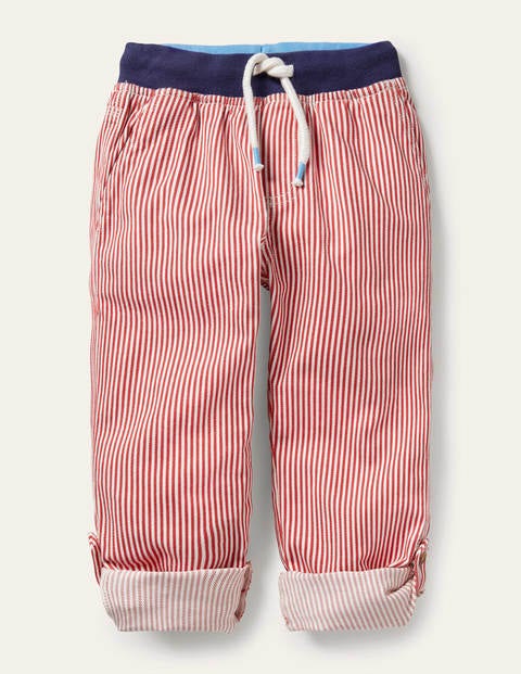 Surferhose zum Aufrollen - Rockabilly-Rot/Naturweiß Surferhose zum Aufrollen - Rockabilly-Rot/Naturweiß