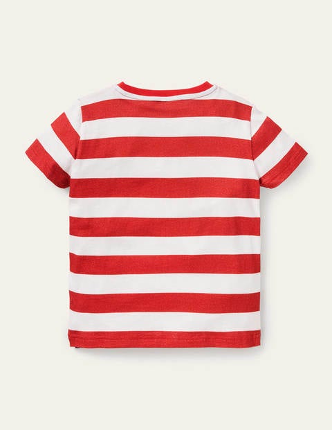 Sea Animals Appliqué T-shirt - Strawberry Tart Red Sharks Sea Animals Appliqué T-shirt - Strawberry Tart Red Sharks