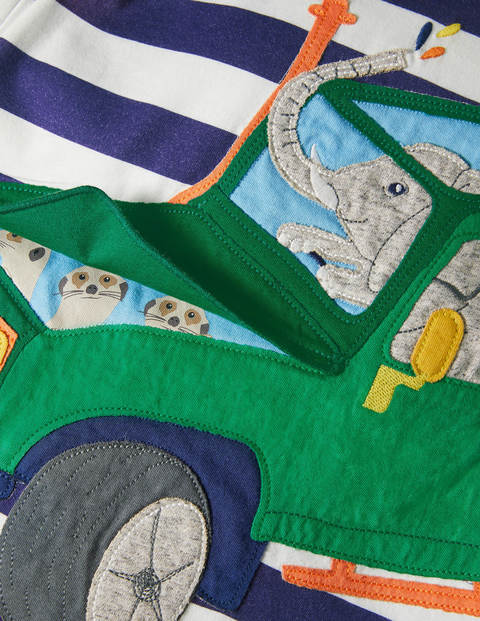 Travelling Animals T-shirt - Starboard Blue/Ivory Truck Travelling Animals T-shirt - Starboard Blue/Ivory Truck