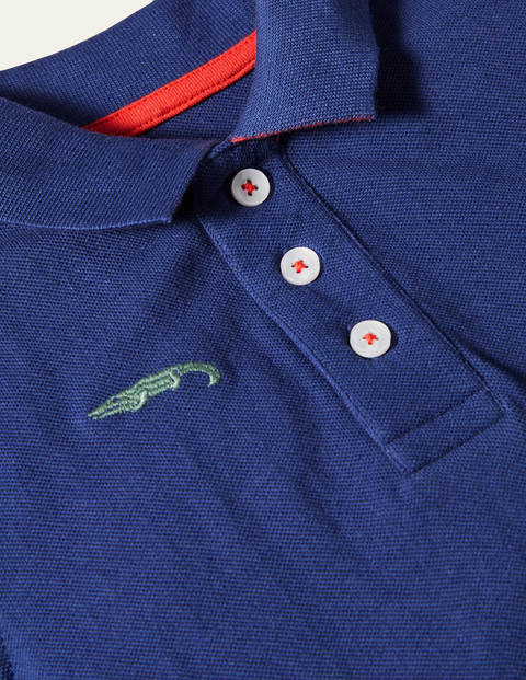 Piqué Polo Shirt - College Navy Rainbow Animals Piqué Polo Shirt - College Navy Rainbow Animals
