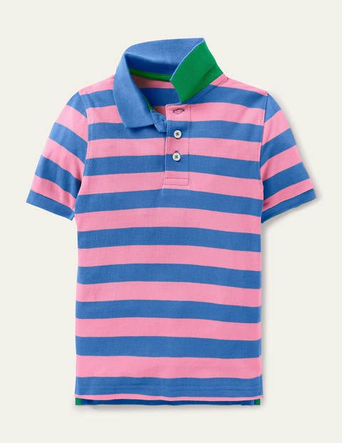 Piqué Polo Shirt - Pink Lemonade/Elizabethan Blue Piqué Polo Shirt - Pink Lemonade/Elizabethan Blue