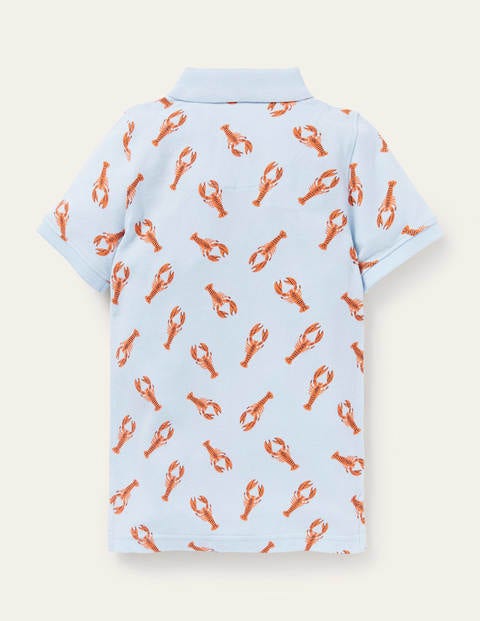 Piqué Polo Shirt - Provence Blue Lobsters Piqué Polo Shirt - Provence Blue Lobsters