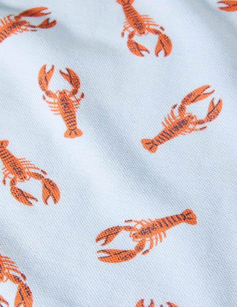 Piqué Polo Shirt - Provence Blue Lobsters Piqué Polo Shirt - Provence Blue Lobsters