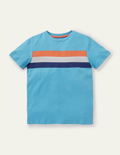 Slub Washed T-shirt - Aqua Blue/Satsuma Orange Slub Washed T-shirt - Aqua Blue/Satsuma Orange