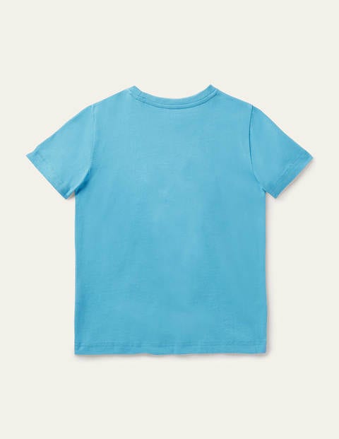 Slub Washed T-shirt - Aqua Blue/Satsuma Orange Slub Washed T-shirt - Aqua Blue/Satsuma Orange