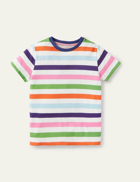 Slub Washed T-shirt - Multi Rainbow Slub Washed T-shirt - Multi Rainbow
