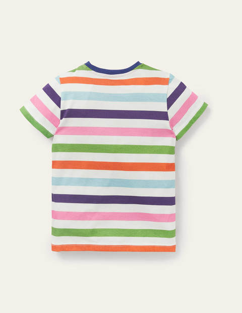Slub Washed T-shirt - Multi Rainbow Slub Washed T-shirt - Multi Rainbow
