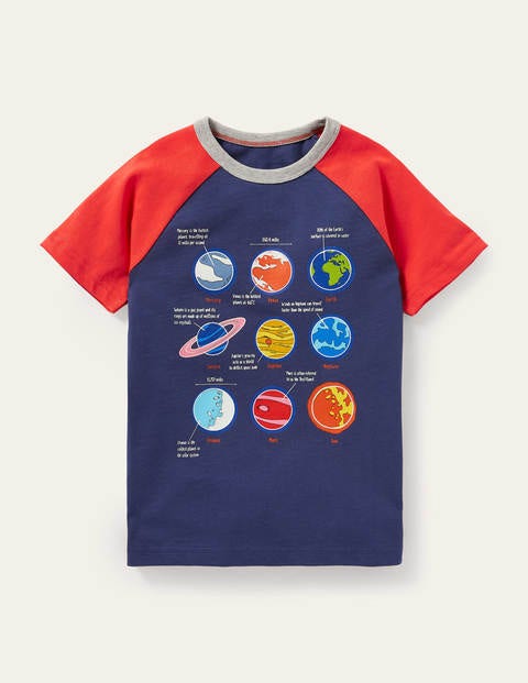 Glow-in-the-dark T-shirt - College Navy/Red Planets Glow-in-the-dark T-shirt - College Navy/Red Planets
