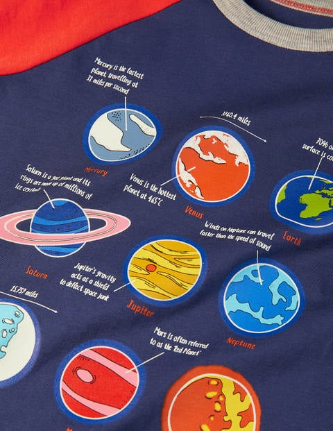 Glow-in-the-dark T-shirt - College Navy/Red Planets Glow-in-the-dark T-shirt - College Navy/Red Planets