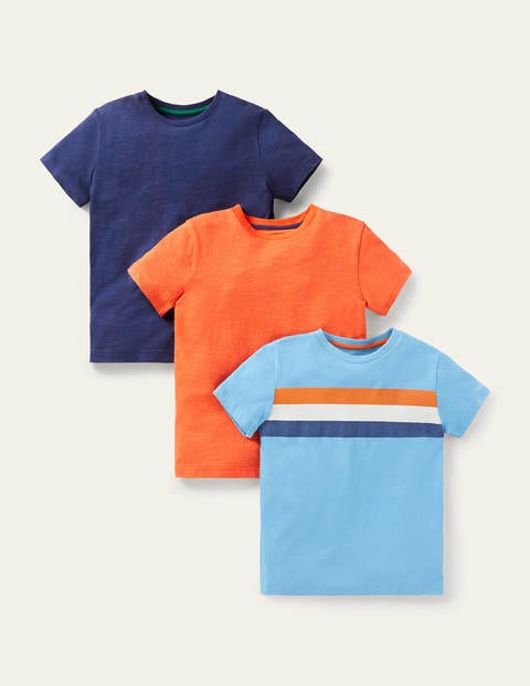 blue orange shirt