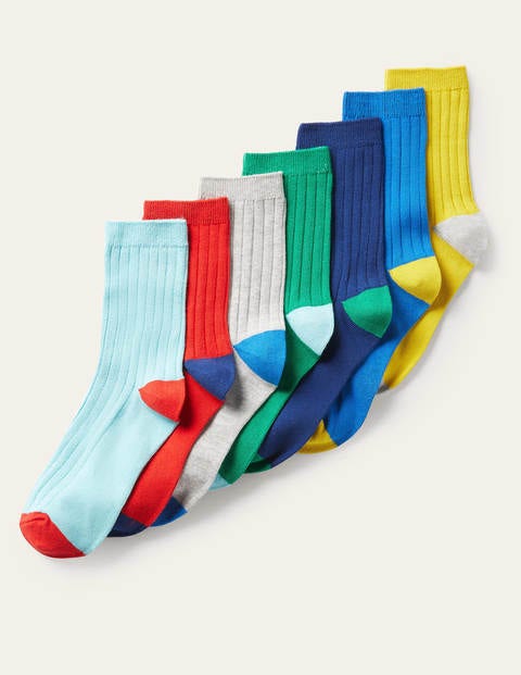 Ribbed Socks 7 Pack (Boys) - Multi