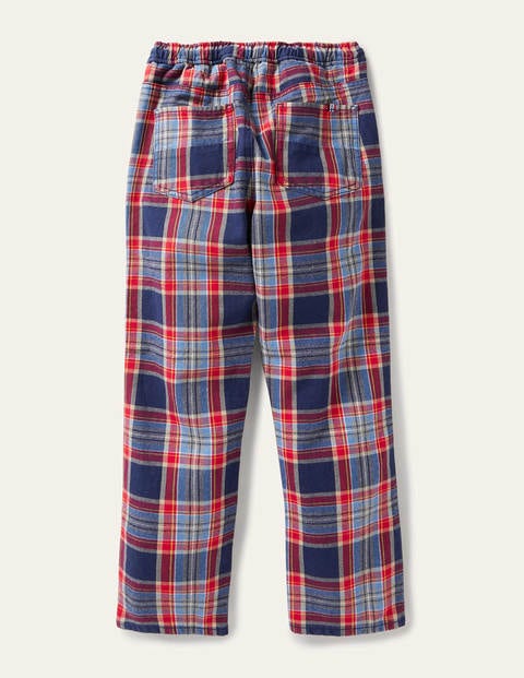 Lässige schmale Hose zum Hineinschlüpfen - Rockabilly-Rot/Navy Lässige schmale Hose zum Hineinschlüpfen - Rockabilly-Rot/Navy