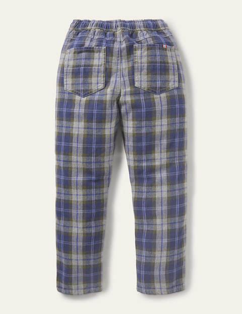 Lässige schmale Hose zum Hineinschlüpfen - Grau Meliert/Schuluniform-Navy Lässige schmale Hose zum Hineinschlüpfen - Grau Meliert/Schuluniform-Navy