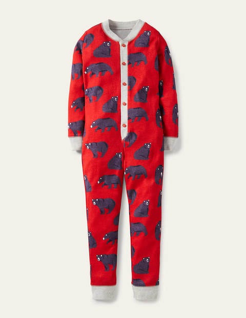 Cosy Sleep All-in-one - Rockabilly Red Bears