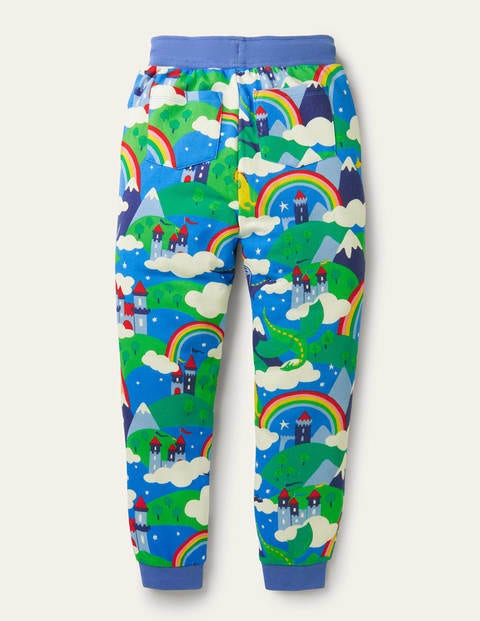 Gemusterte Jogginghose - Blau, Regenbögen/Drachen/Himmel Gemusterte Jogginghose - Blau, Regenbögen/Drachen/Himmel