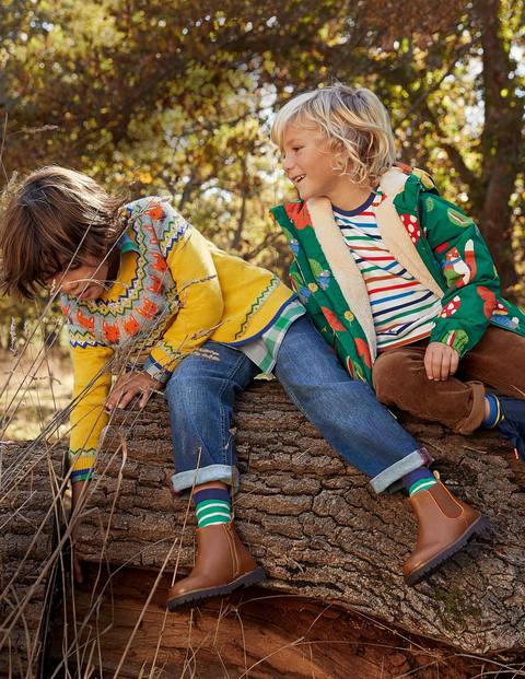Fair Isle Crew Sweater - Honeycomb Yellow Foxes Fair Isle Crew Sweater - Honeycomb Yellow Foxes