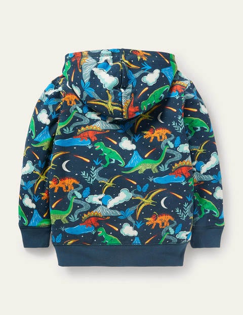 Kapuzenjacke mit kuscheligem Futter - Rußgrau, Dinosaurier Kapuzenjacke mit kuscheligem Futter - Rußgrau, Dinosaurier
