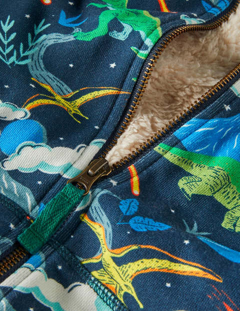 Kapuzenjacke mit kuscheligem Futter - Rußgrau, Dinosaurier Kapuzenjacke mit kuscheligem Futter - Rußgrau, Dinosaurier