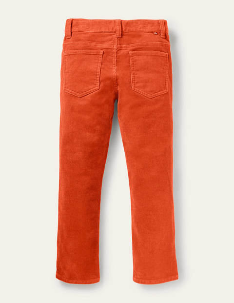 Slim Cord Stretch Pants - Autumn Maple Orange